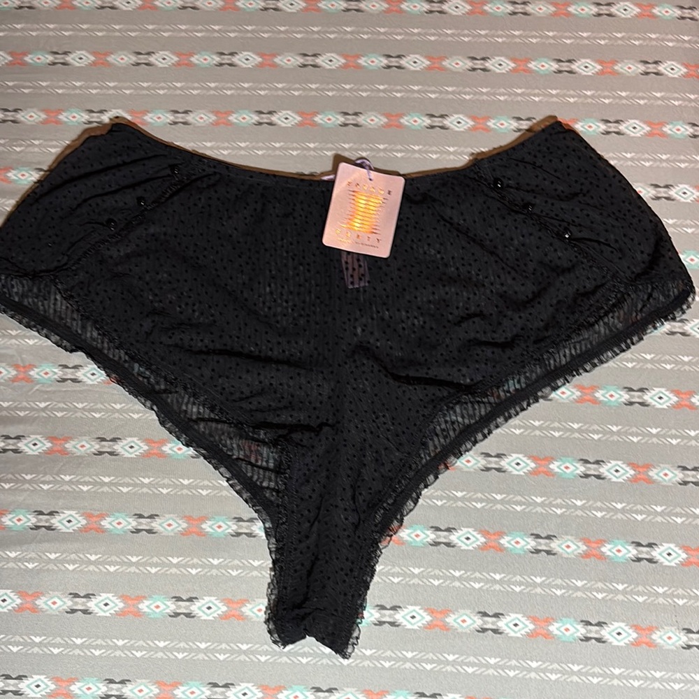 Savage X Fenty Black Back to the Boudoir shorts